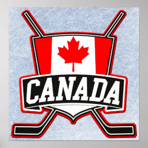 Póster Logotipo canadense do hóquei
