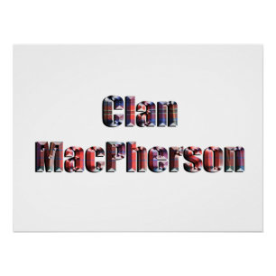 Póster Logotipo Clan MacPherson Tartan