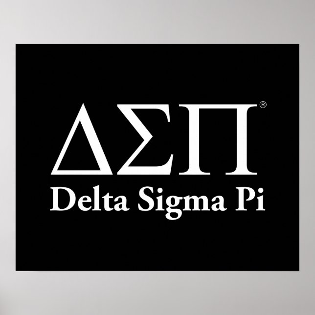 Poster Logotipo Clássico Delta Sigma Pi (Frente)
