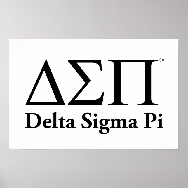 Poster Logotipo Clássico Delta Sigma Pi (Frente)