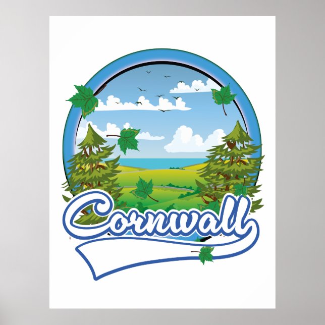 Poster logotipo da Cornwall Travel (Frente)