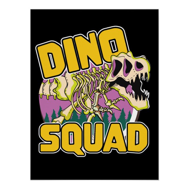 Póster logotipo da Dino Squad (Frente)