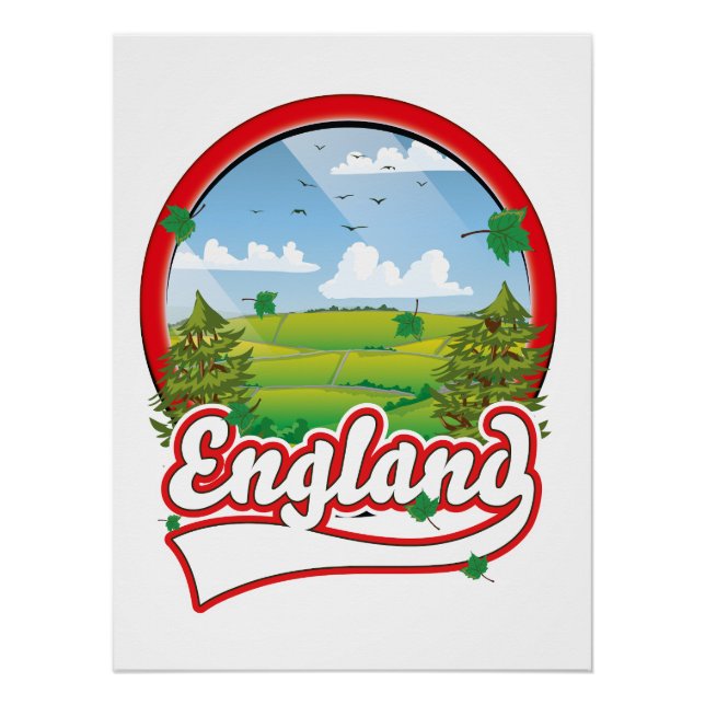 Póster logotipo da England Travel (Frente)