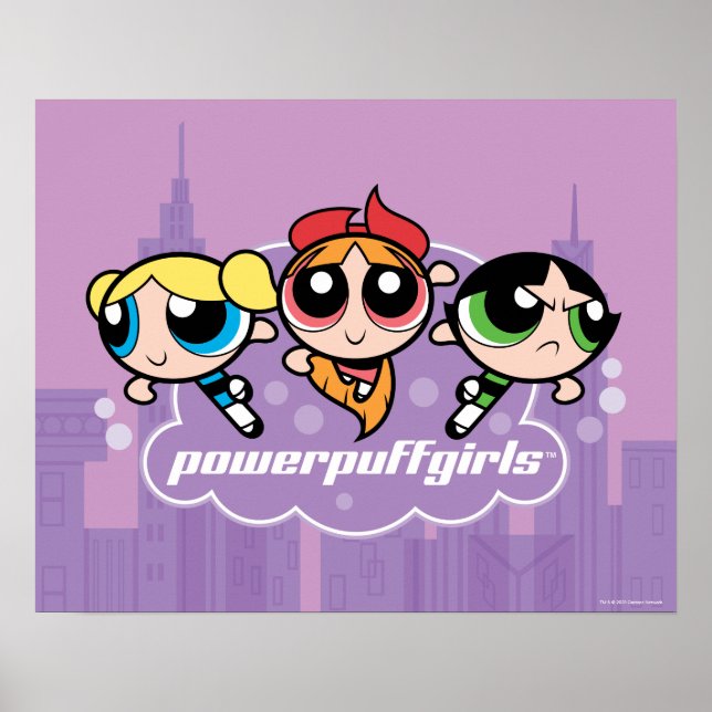 Poster Logotipo da equipe de garotas Powerpuff (Frente)