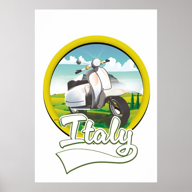 Poster logotipo da Italy Scooter Travel (Frente)
