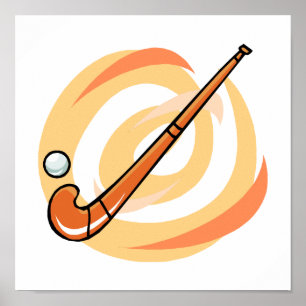 Poster Logotipo da laranja do hóquei em campo