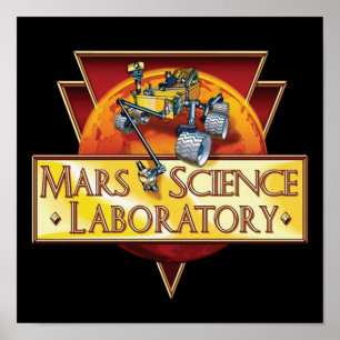 Poster Logotipo da Missão do Laboratório de Ciências Mars