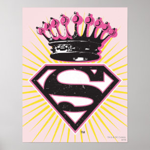Póster Logotipo da Supergirl com Coroa