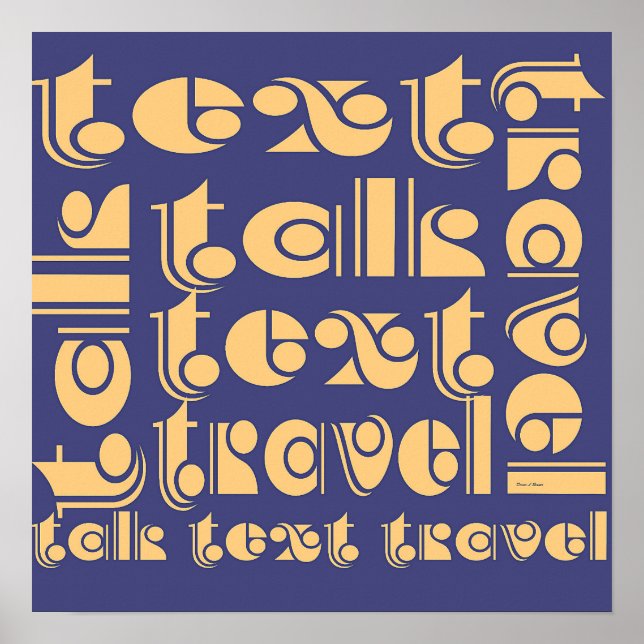 Poster Logotipo da Text Talk Travel (Frente)