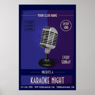Póster Logotipo de adição do Partido Club/Corporate Karao