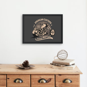 Poster Logotipo de Chopper Vintage