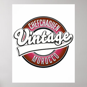 Poster logotipo de colheita chefchaouen morocco