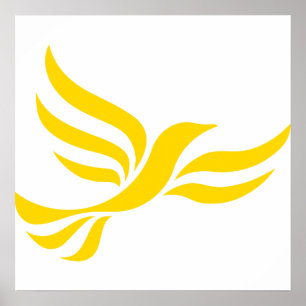Póster Logotipo de Democratas liberais