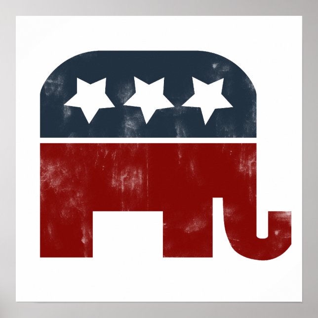 Póster Logotipo de elefante GOP (Frente)