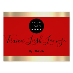 Póster Logotipo de Extensão Eyelashes do Makeup Studio