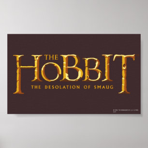 Póster Logotipo de Hobbit - ouro
