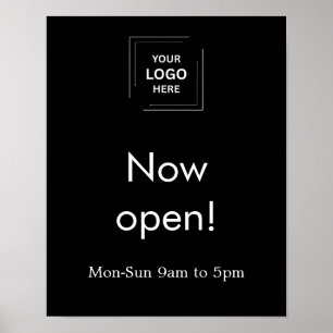 Poster Logotipo de Horário de Funcionamento de Negócios M