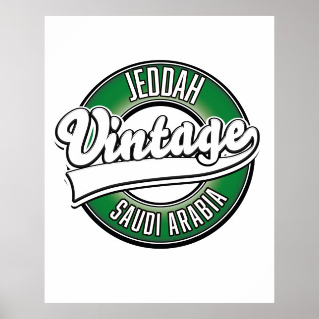 Poster logotipo de jeddah arábia saudita (Frente)