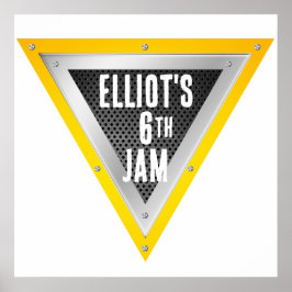 Poster Logotipo de nome personalizado do Monster Truck