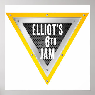 Poster Logotipo de nome personalizado do Monster Truck