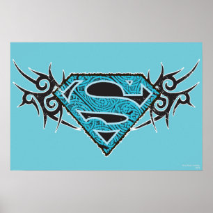 Póster Logotipo de padrão tribal da Supergirl