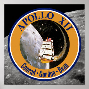 Póster Logotipo de patch de missão Apollo 12