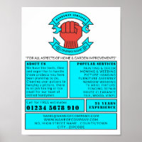 Logotipo de punho, propaganda do Handyman