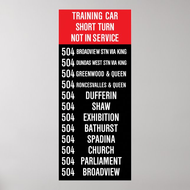 Póster Logotipo de Réplica do KING 504 (CLRV) (Frente)