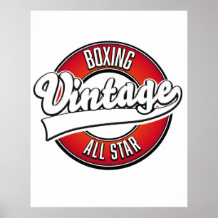 Poster Logotipo de Todas as Estrelas do Boxage Vintage