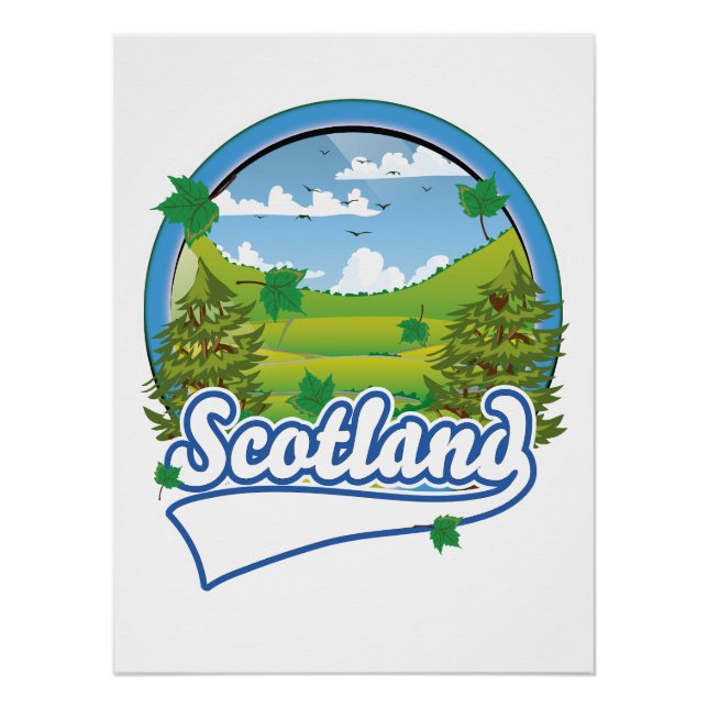 Póster logotipo de Viagens Escócia (Frente)