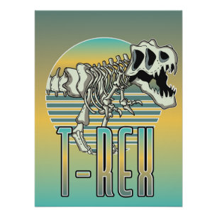 Póster Logotipo do desenho animado T-REX