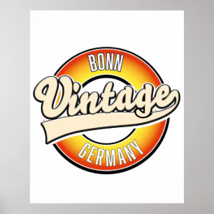 Poster logotipo do estilo Bonn Vintage