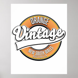 Poster Logotipo do estilo vintage Broken Hill australia. 