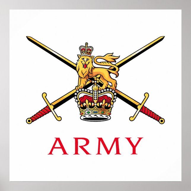 Poster Logotipo do Exército Britânico (Frente)