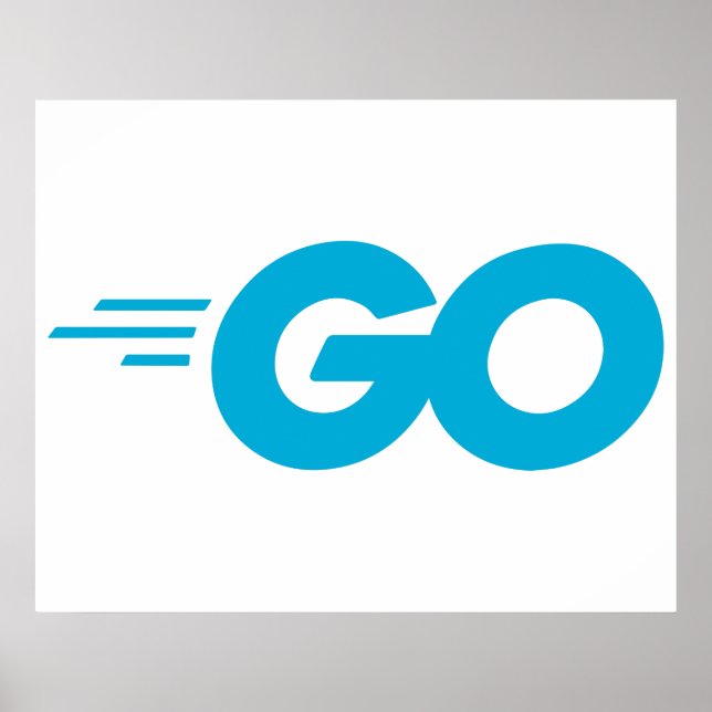Poster Logotipo do Golang (Linguagem de Programação Go) (Frente)