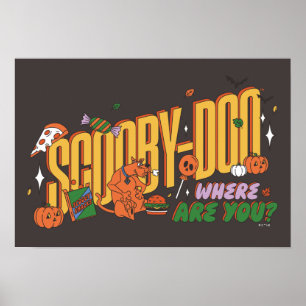 Poster Logotipo do Lanche de Halloween do Scooby-Doo