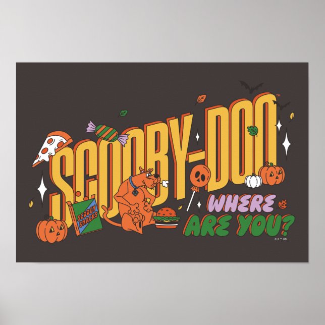 Poster Logotipo do Lanche de Halloween do Scooby-Doo (Frente)