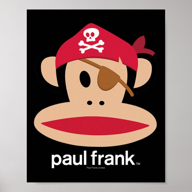 Poster Logotipo do macaco Julius Pirate Halloween (Frente)
