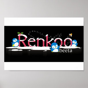 Póster Logotipo do pinguim de Renkoo