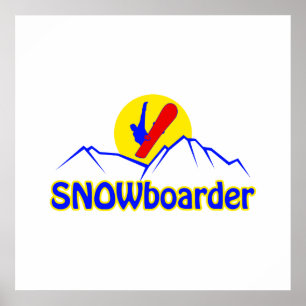 Póster Logotipo do SNOWboarder
