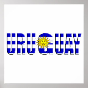 Póster Logotipo do Uruguai Sun e logotipo do Uruguai