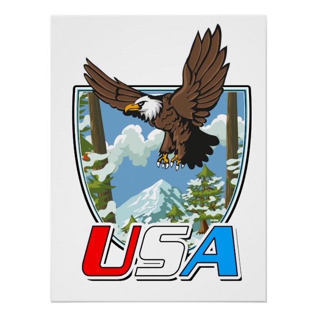 Póster logotipo do USA Patriot (Frente)