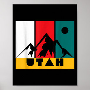 Poster Logotipo do Utah Vintage - Park City Utah - Esqui 