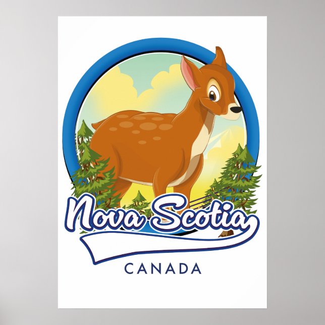 Poster Logotipo do viagem da Nova Escócia Canadá (Frente)