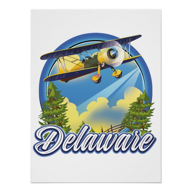 Póster Logotipo do viagem Delaware (Frente)