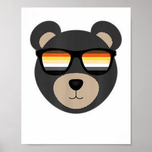 Poster Logotipo dos óculos solares do gay Bear