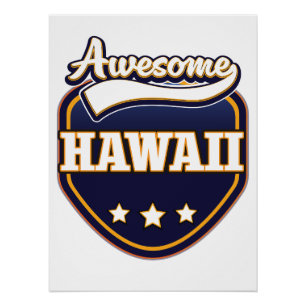 Póster Logotipo esportivo do Havaí incrível