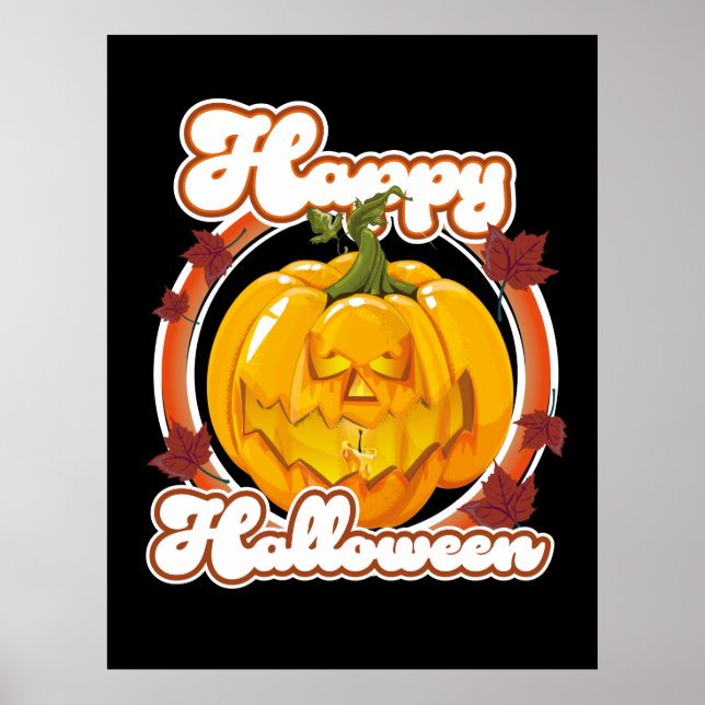 Poster logotipo Feliz Halloween (Frente)
