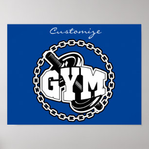 Poster Logotipo Gym Barbell Thunder_Cove