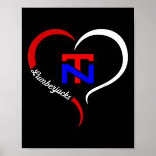 Poster Logotipo Half Heart do North Tonawanda Lumberjacks